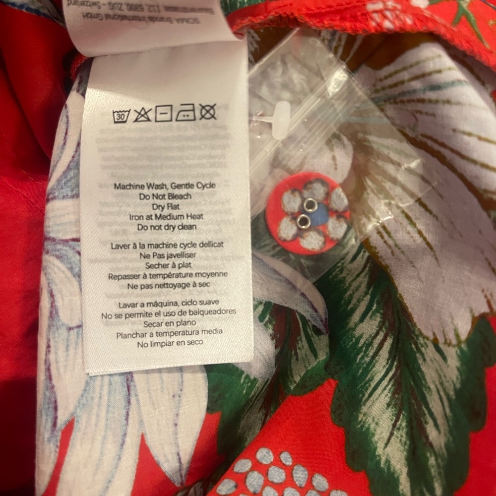 Red Sweet Bloom Bouquet Organic Cotton Romper - Picture 3 of 5